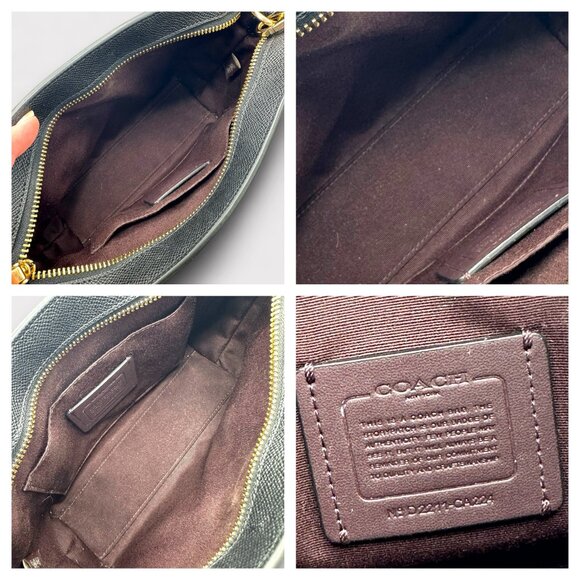 ⭐️⭐️SOLD⭐️⭐️ COACH Black Leather Alice Satchel Crossbody Handbag #CA224 - Picture 9 of 14